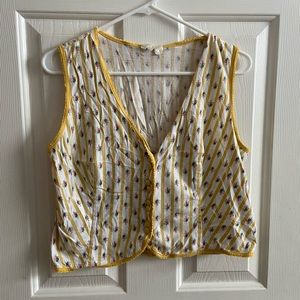 Vintage Yellow Floral VS tanktop/vest/pj top